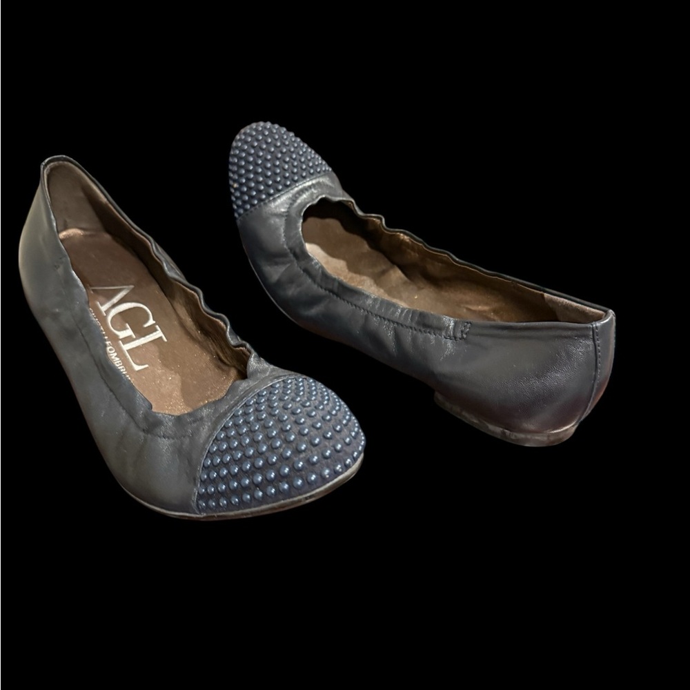 AGL Navy Studded Flats
